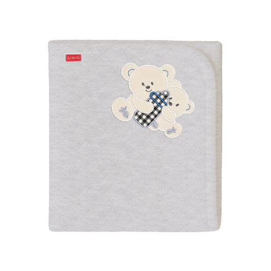 Robins 1-Ply Cotton Swaddle Blanket – 75 × 85 cm | Made in Turkey