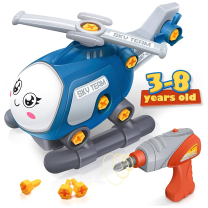 Electric DIY Helicopter Assembly Set (Ages 3+)