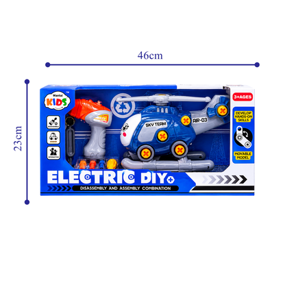 Electric DIY Helicopter Assembly Set (Ages 3+)