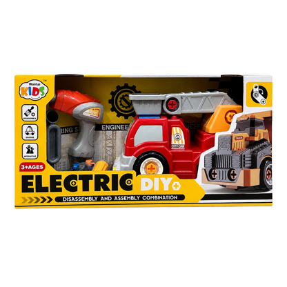 Electric DIY Fire Truck Assembly Set (Ages 3+)