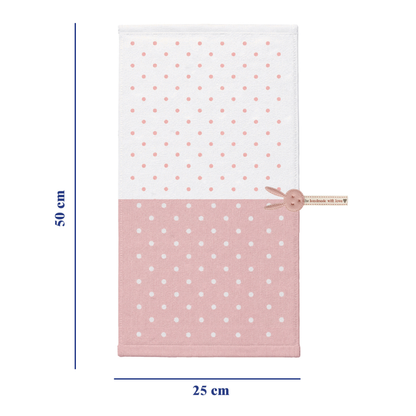 Robins Polka Dot Hand Towel – 25 × 50 cm