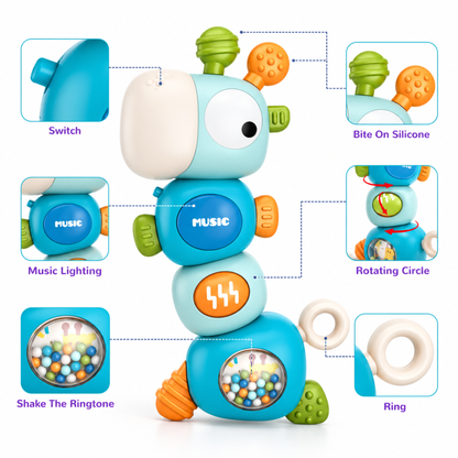 Baby Multi-Stage Teether & Musical Rattle – 0+ Months