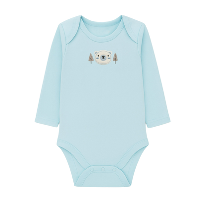 Robins Long Sleeve Bodysuits 5-Pcs Set Blue