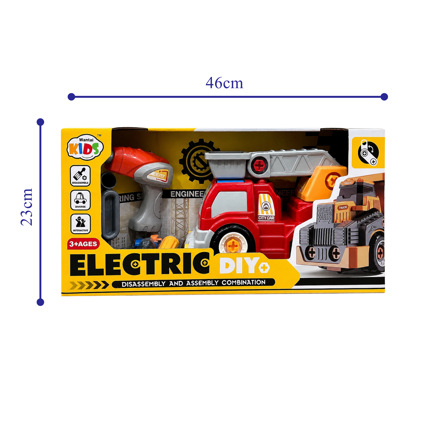 Electric DIY Fire Truck Assembly Set (Ages 3+)