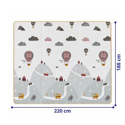 Robins Baby Double-Sided Foldable Play Mat – 220 × 188 cm