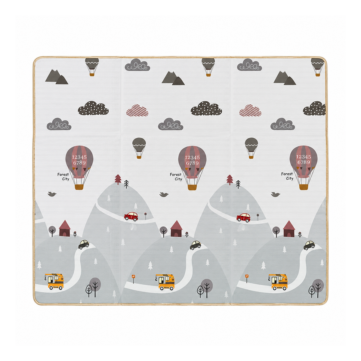 Robins Baby Double-Sided Foldable Play Mat – 145 × 150 cm