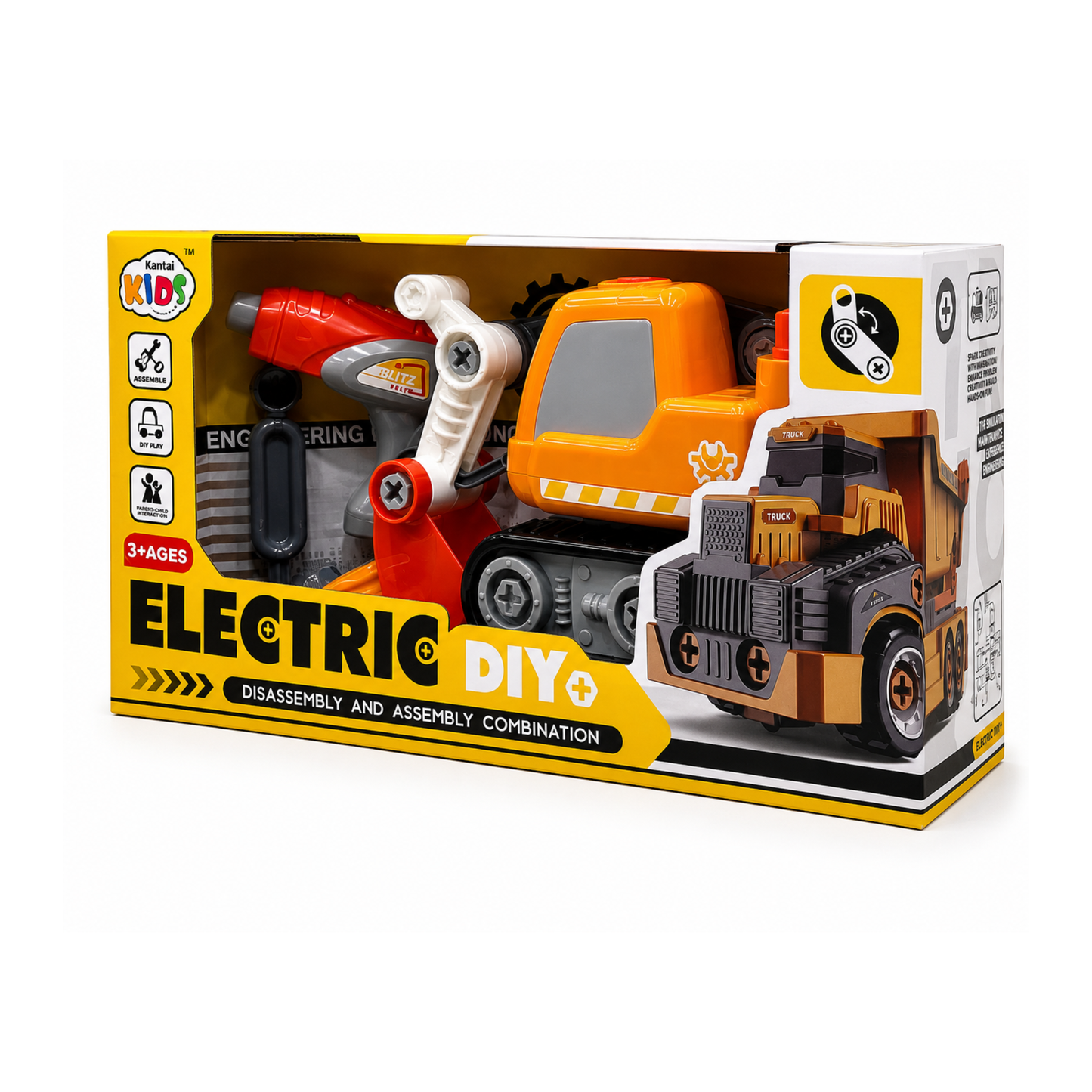 Electric DIY Excavator Assembly Set (Ages 3+)