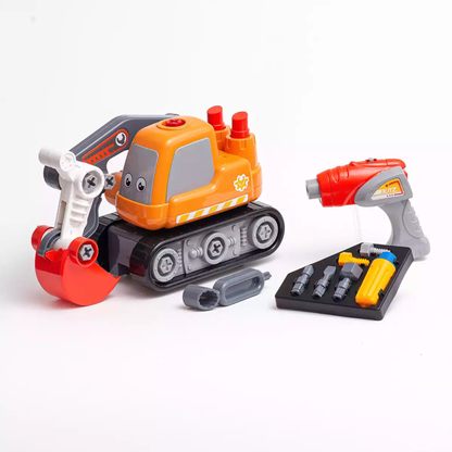 Electric DIY Excavator Assembly Set (Ages 3+)