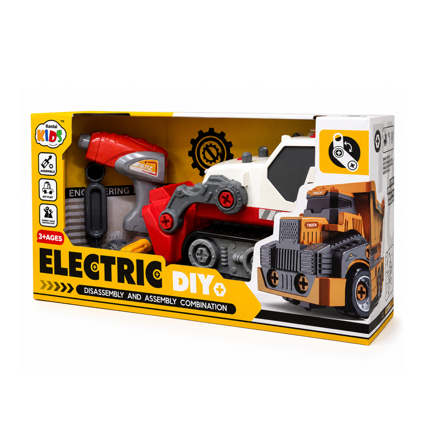 Electric DIY Bulldozer Assembly Set (Ages 3+)