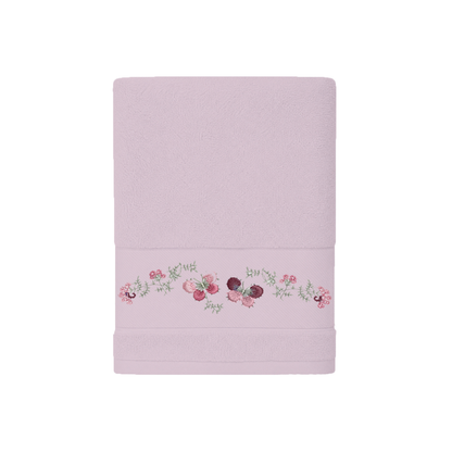 Robins Floral Embroidered Hand Towel – 50 × 100 cm