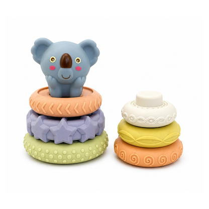 Baby Stacking Ring Toy – Soft Sensory Learning Tower (6M+)