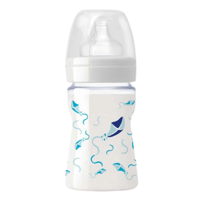 Robins Glass Anti-Colic Baby Feeding Bottle – 125 ml (0m+)
