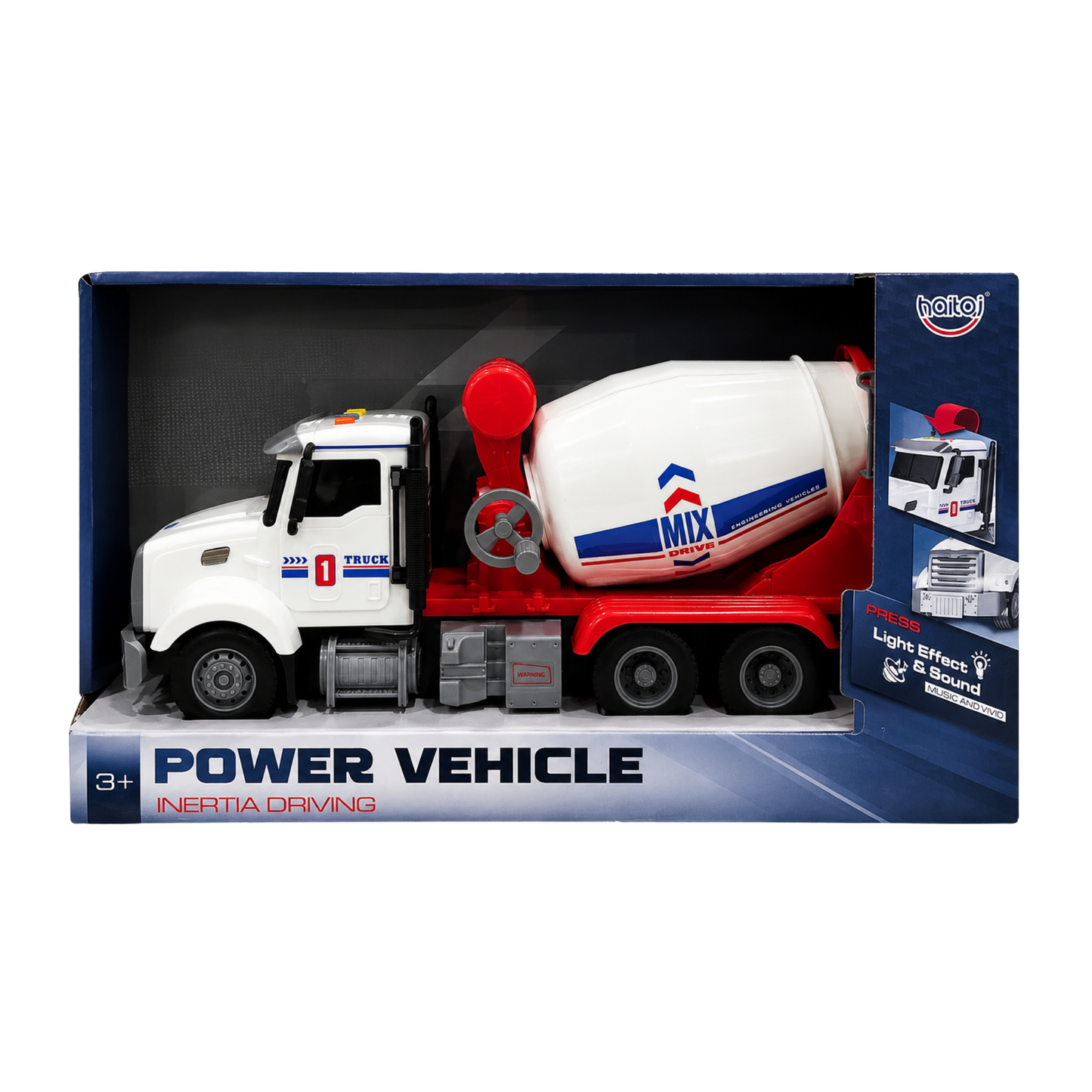 Power Vehicle Cement Mixer Truck with Light & Sound (3+ Ages)