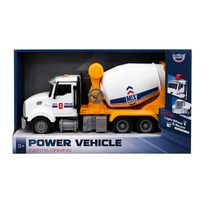 Power Vehicle Cement Mixer Truck with Light & Sound (3+ Ages)