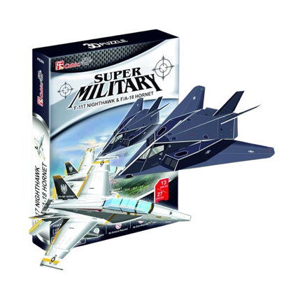 F-117 Nighthawk &amp; F/A-18 Hornet Super Military 3D Puzzle