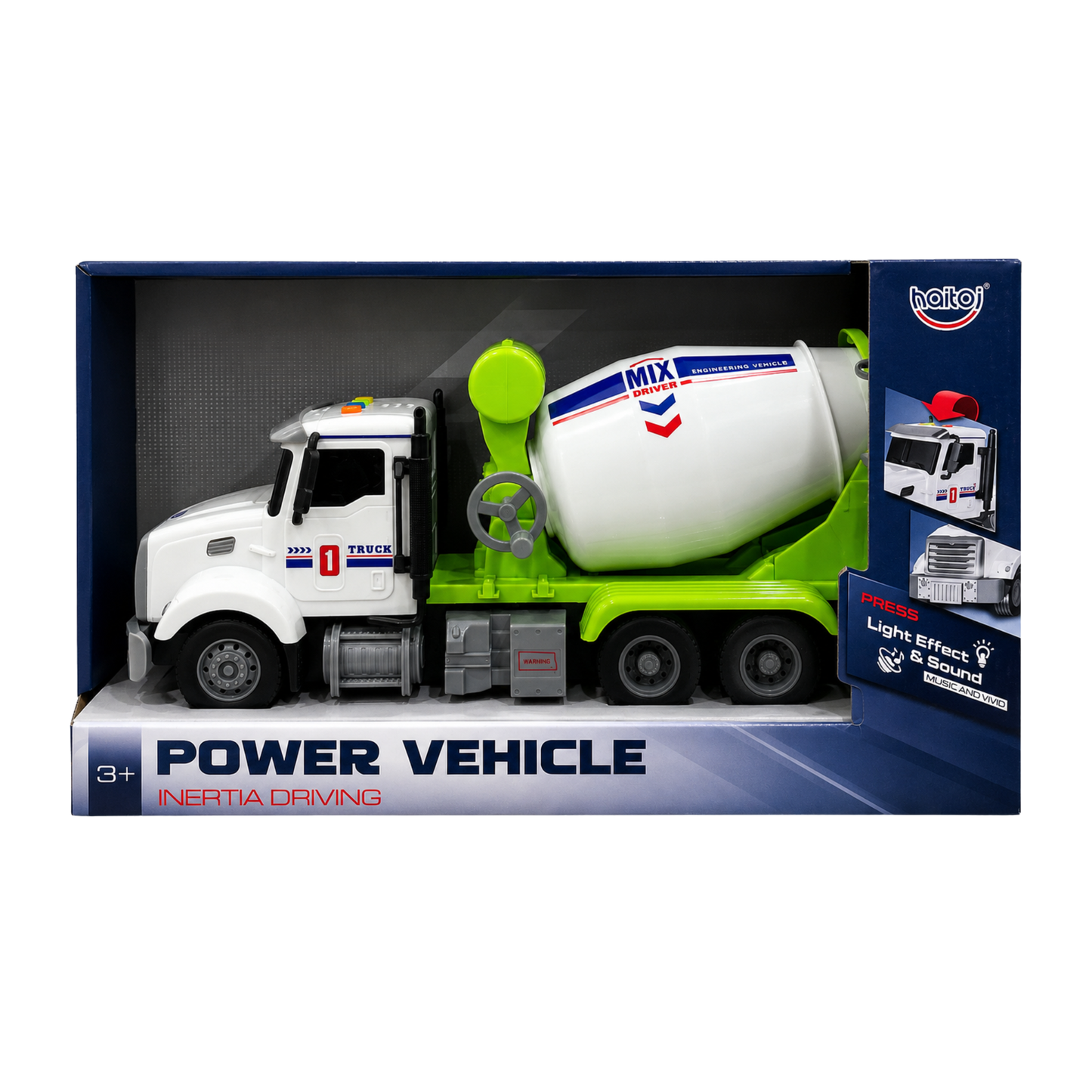 Power Vehicle Cement Mixer Truck with Light & Sound (3+ Ages)