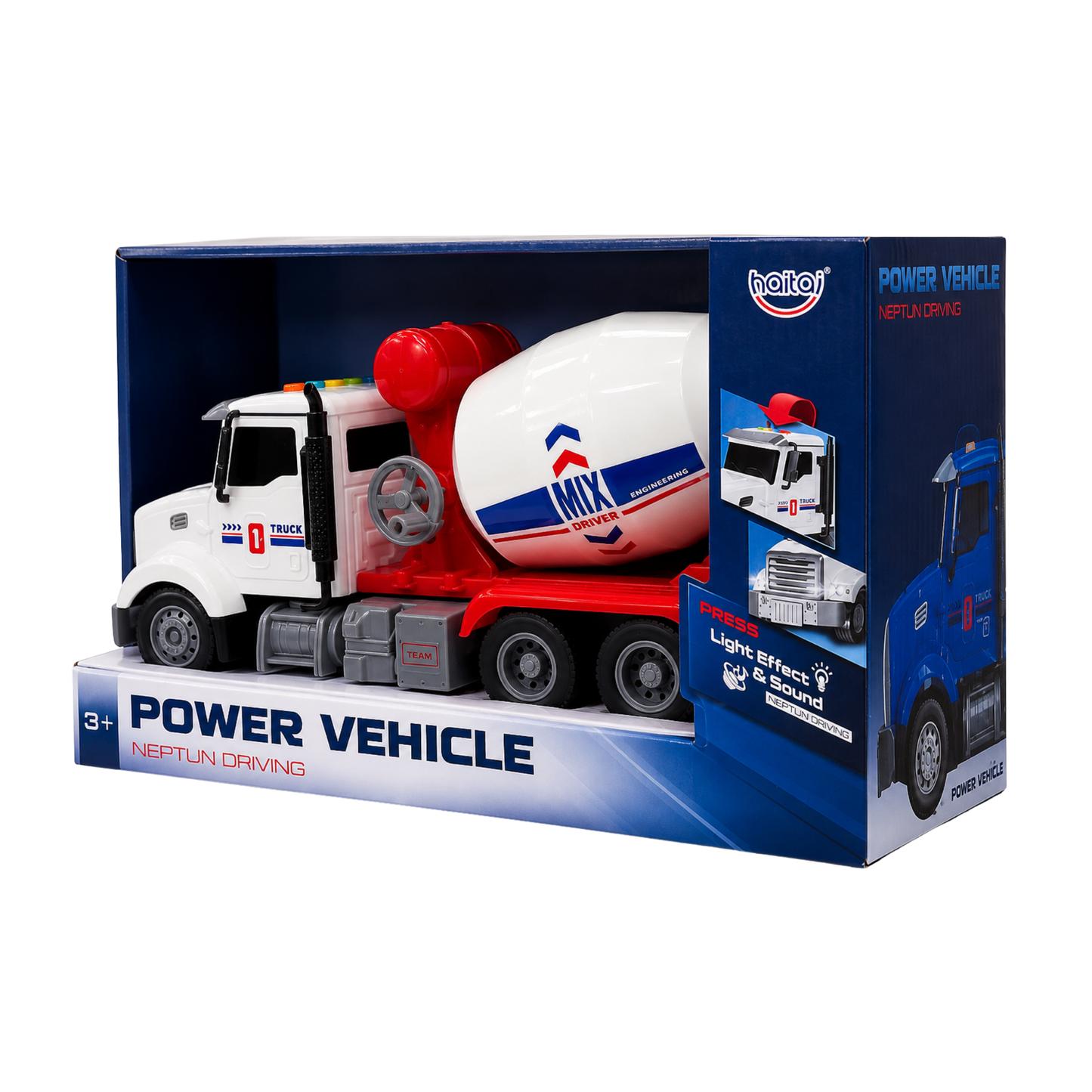 Power Vehicle Cement Mixer Truck with Light & Sound (3+ Ages)