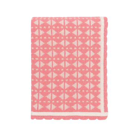 Robins Handmade Knitted Baby Blanket – Pink Collection