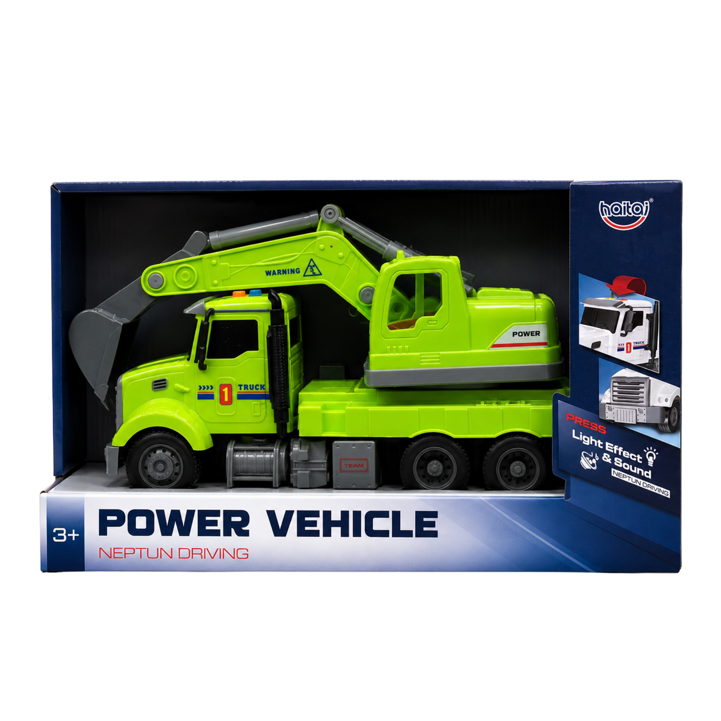 Power Vehicle Excavator Truck Toy with Light & Sound (3+ Ages)