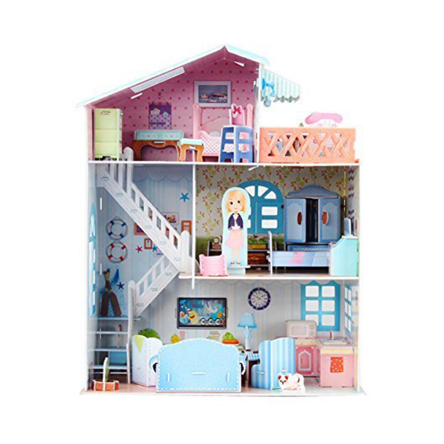Seaside Villa 3D Puzzle Dollhouse