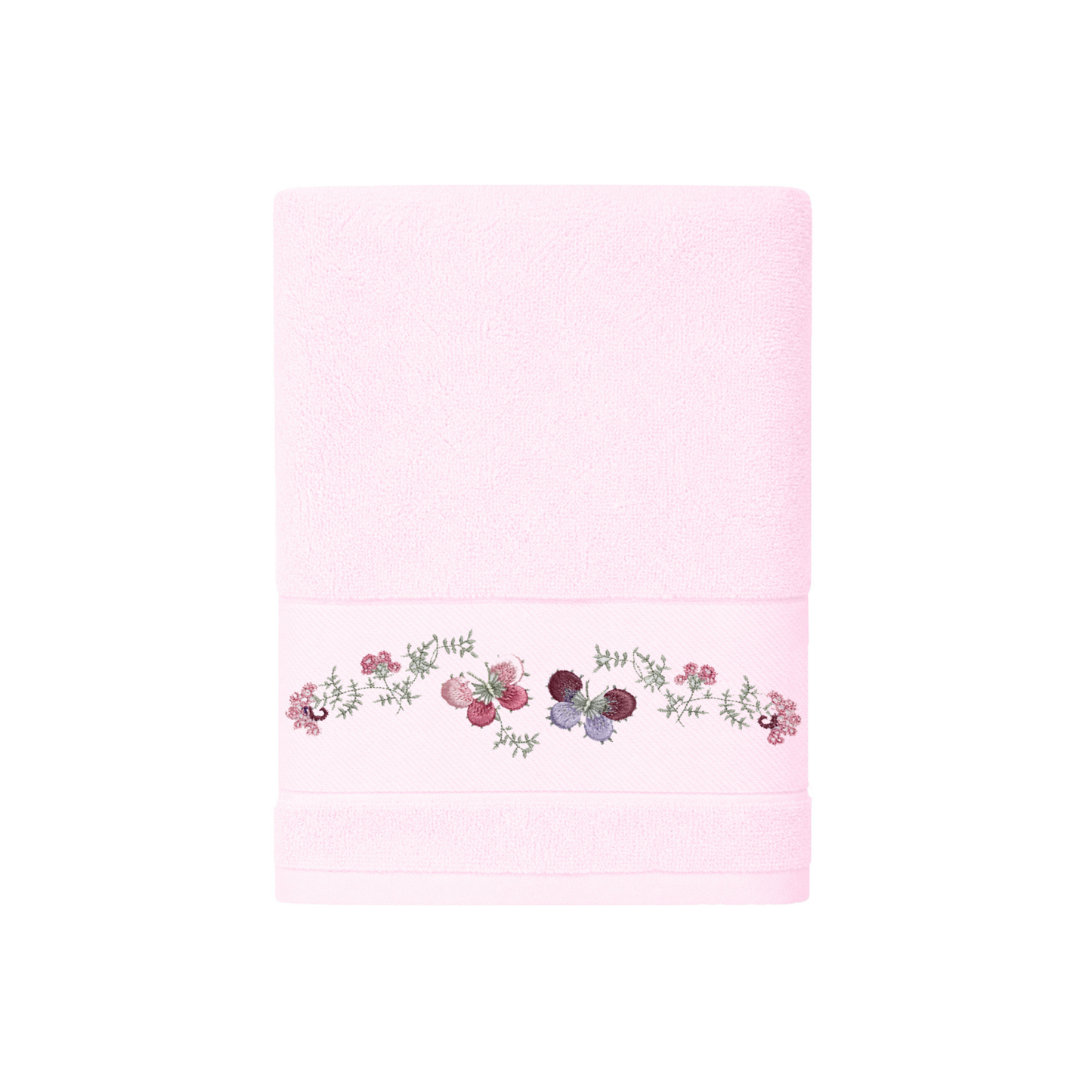 Robins Floral Embroidered Hand Towel – 50 × 100 cm