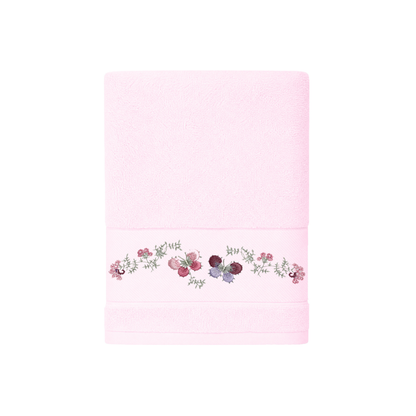 Robins Floral Embroidered Hand Towel – 50 × 100 cm