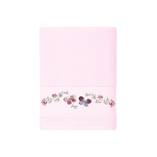 Robins Floral Embroidered Hand Towel – 50 × 100 cm