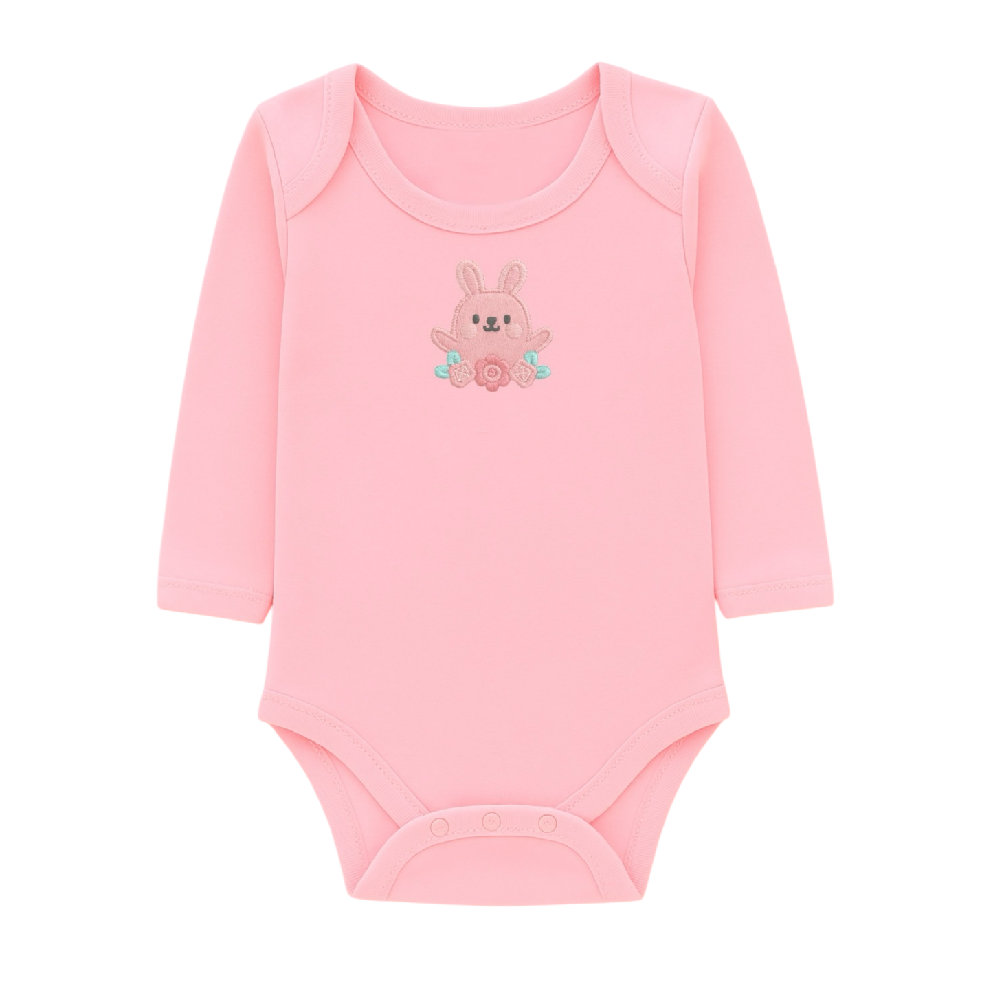 Robins Long Sleeve Bodysuits 5-Pcs Set Pink