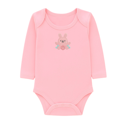 Robins Long Sleeve Bodysuits 5-Pcs Set Pink