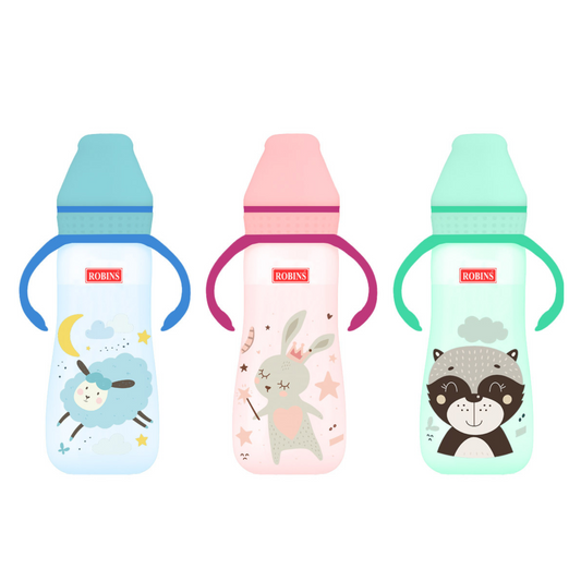 Robins Baby Feeding Bottle with Handles – 250 ml