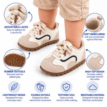 Robins Kids Casual Sneakers – Chunky Non-Slip Rubber Sole