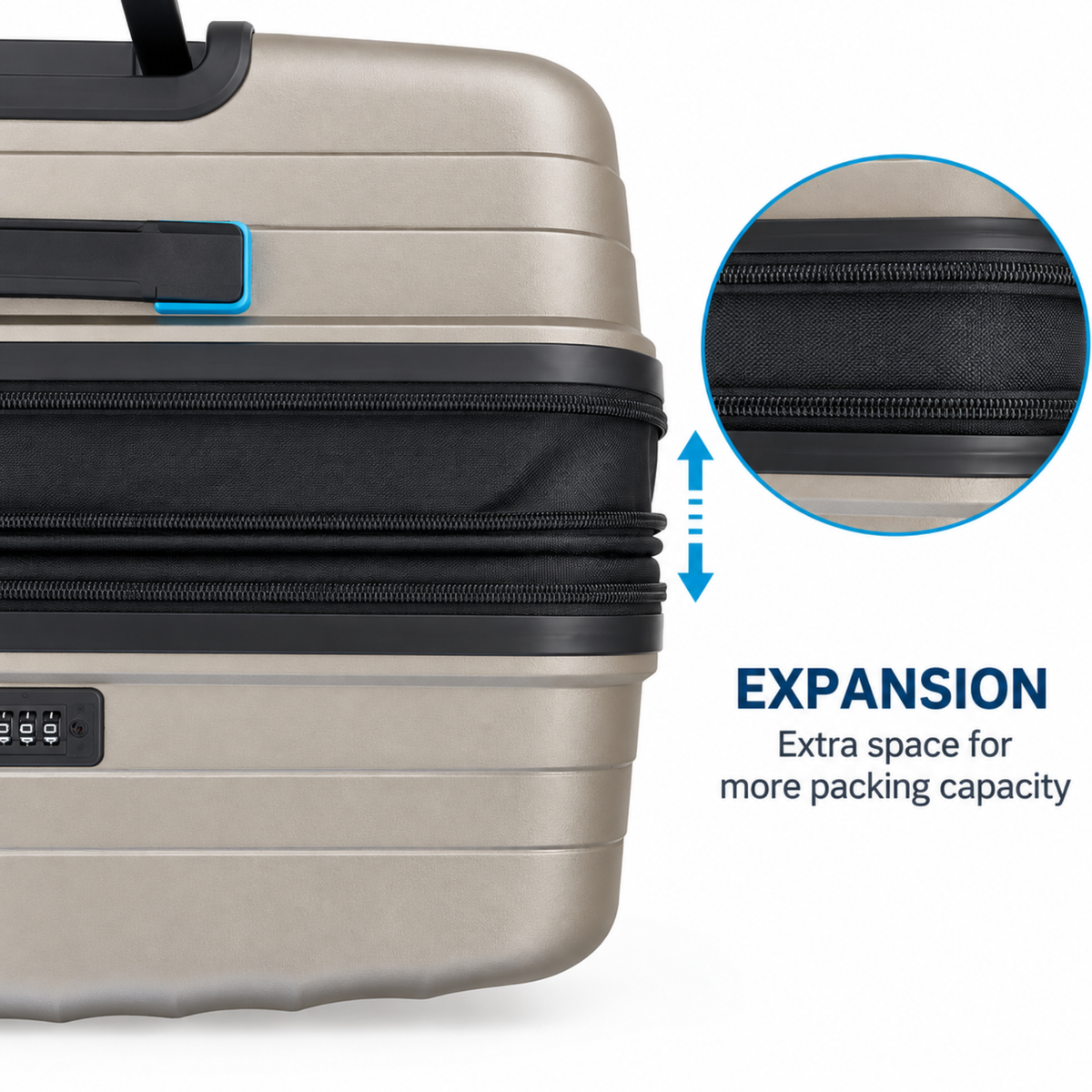 BEFOUND 3-Piece Luggage Set – Beige