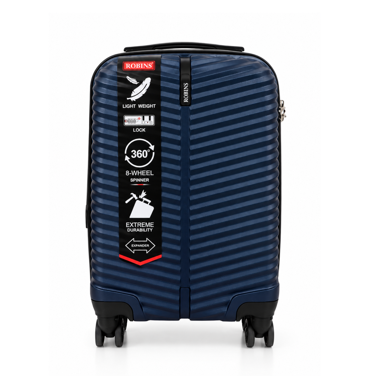 Robins 20-Inch Mini Carry On Luggage With 8-Wheel Spinner - 4 Colors