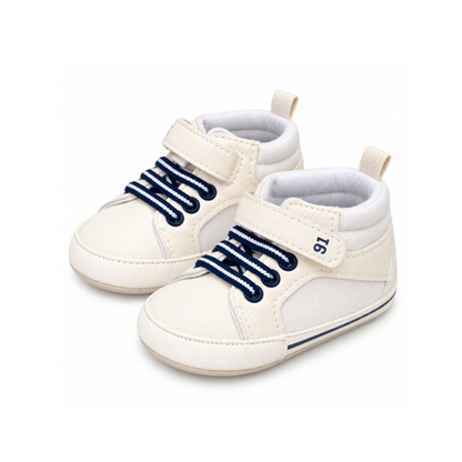 Baby High-Top Sneakers with Hook & Loop Strap