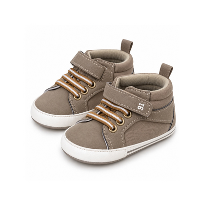 Baby High-Top Sneakers with Hook & Loop Strap