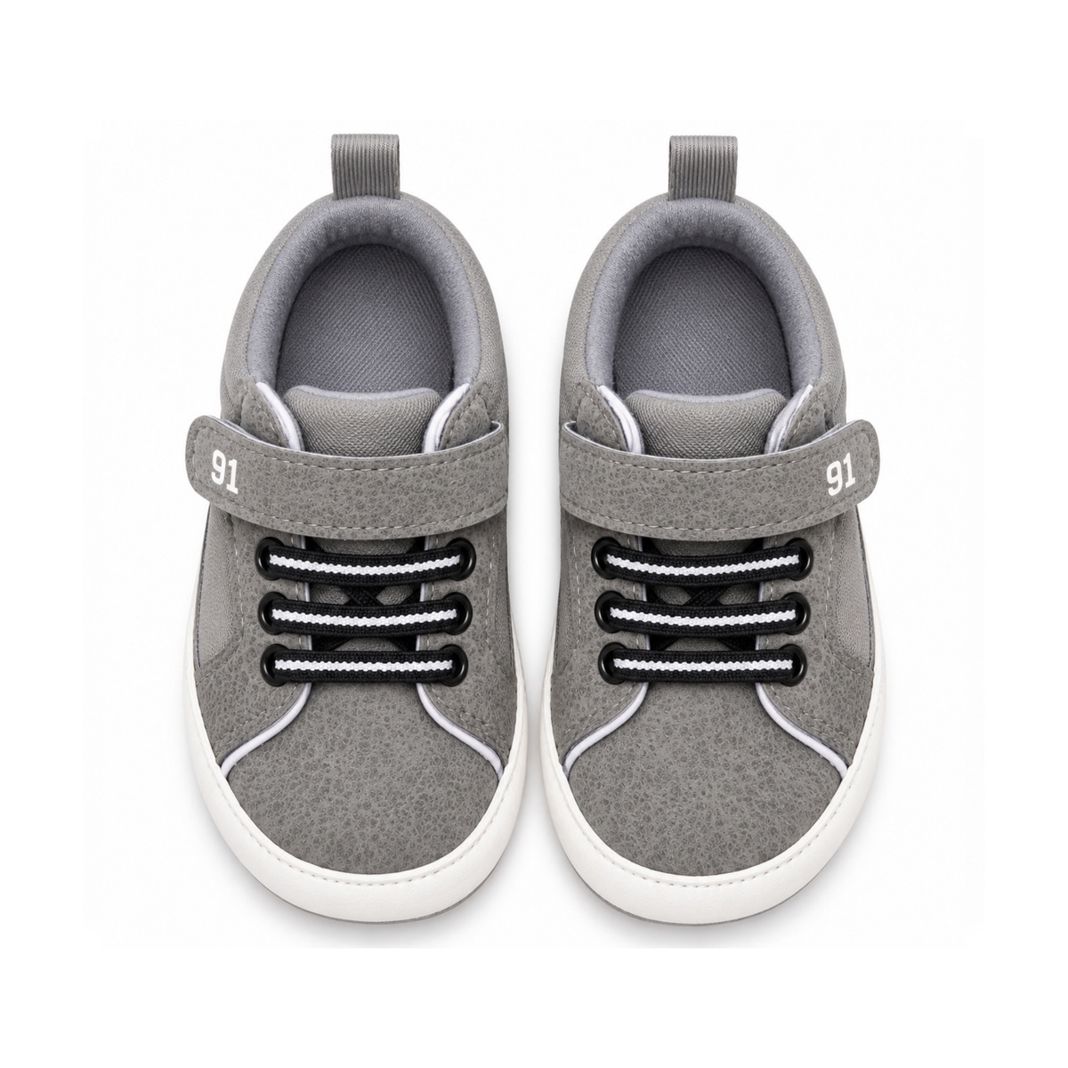 Baby High-Top Sneakers with Hook & Loop Strap