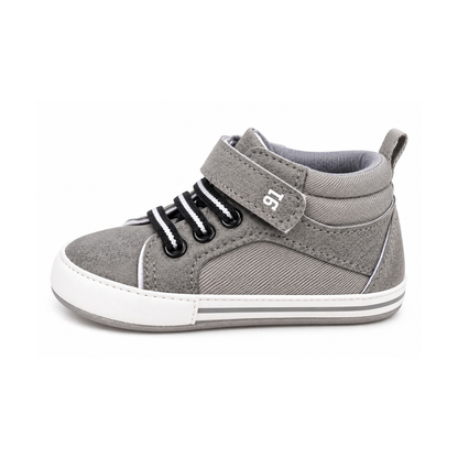 Baby High-Top Sneakers with Hook & Loop Strap
