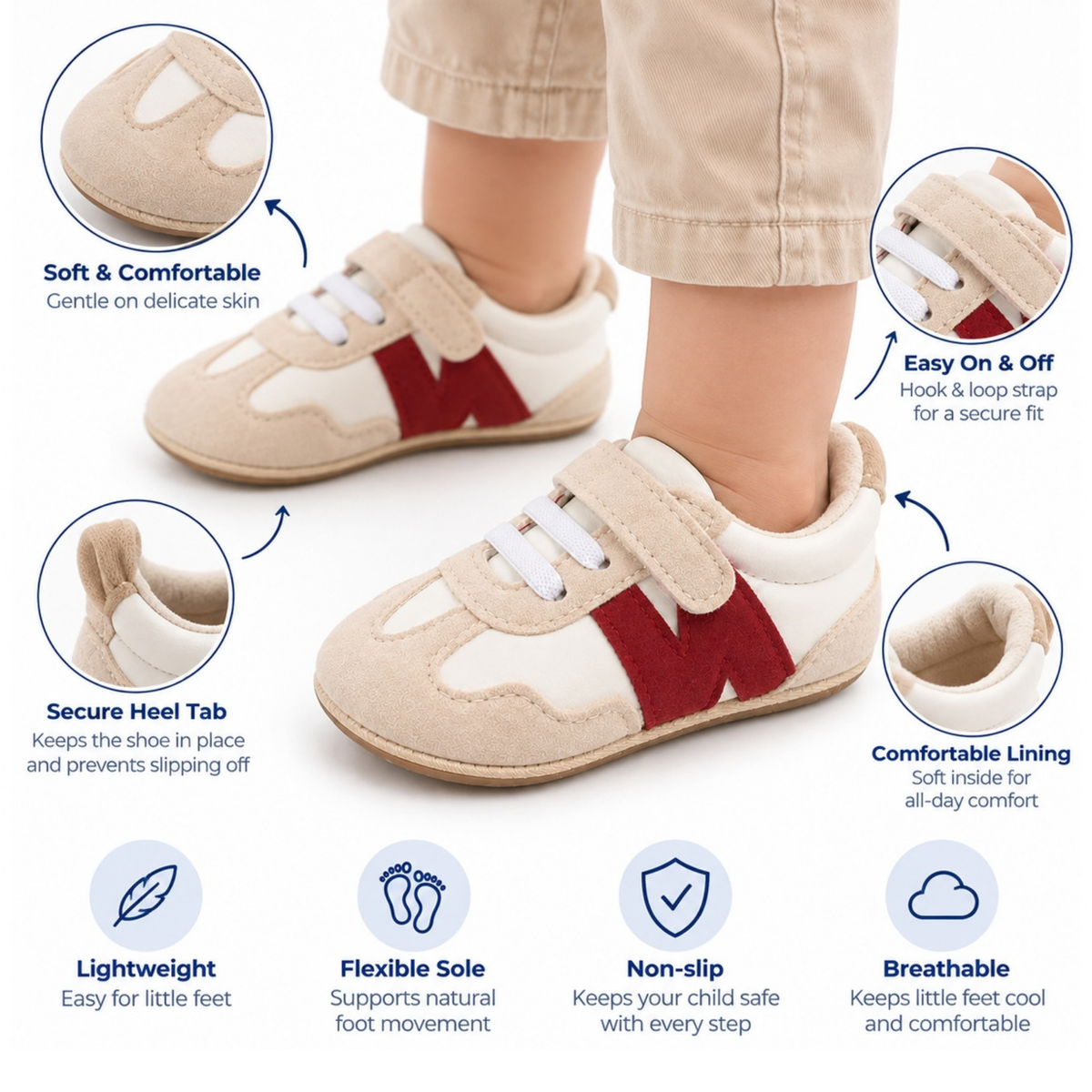 Robins Baby Sporty Velcro Sneakers