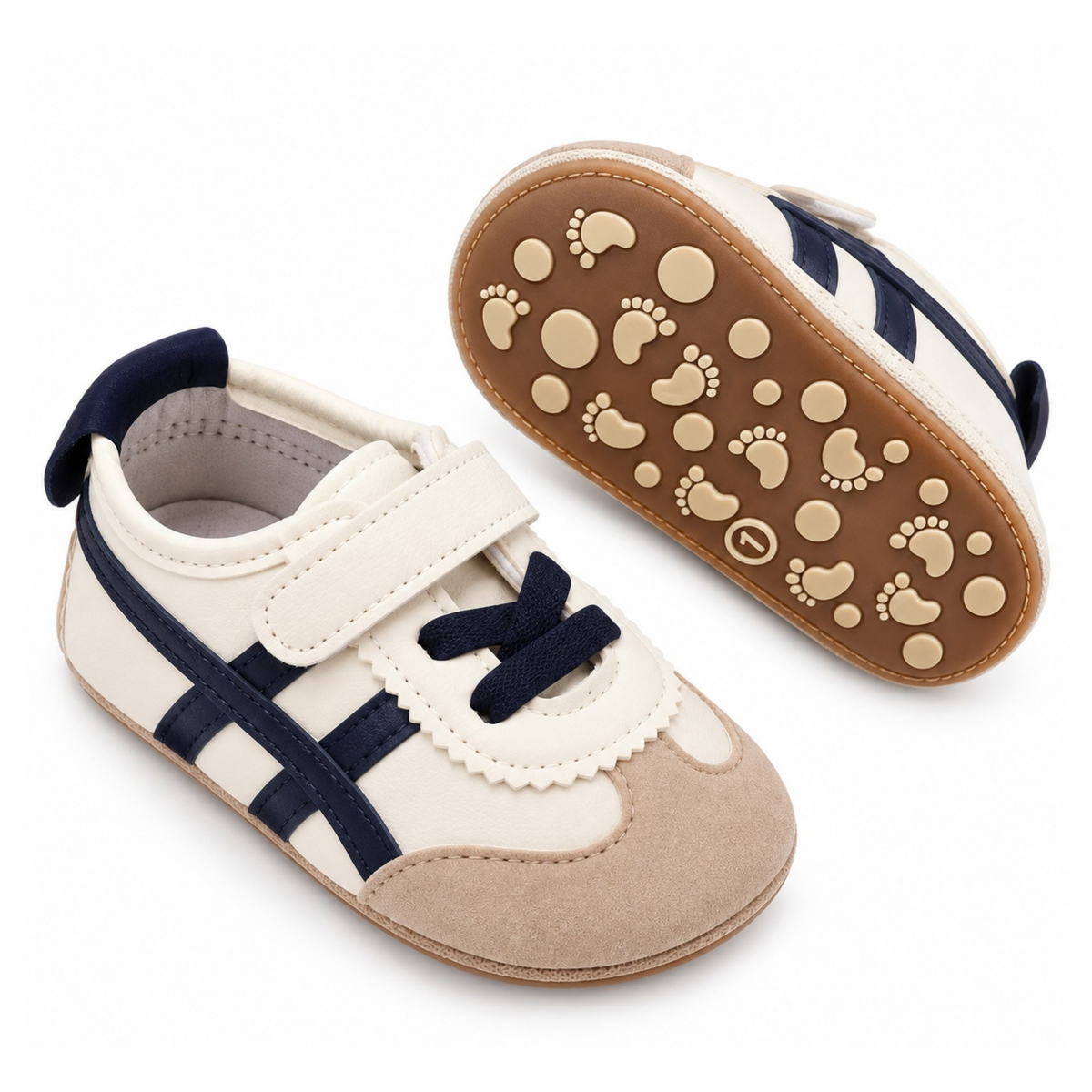 Robins Baby Retro Color-Block Velcro Shoes