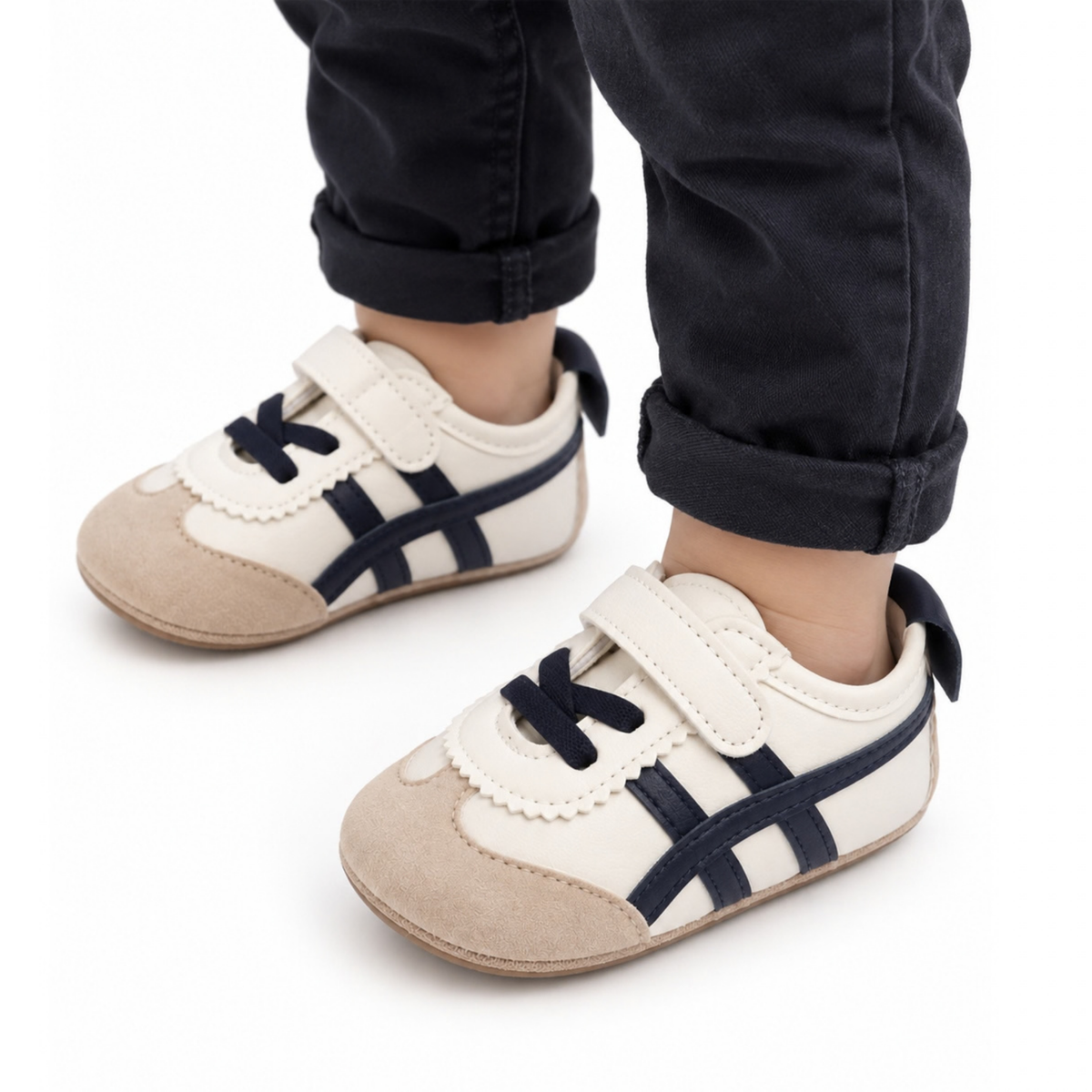Robins Baby Retro Color-Block Velcro Shoes