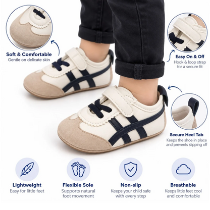 Robins Baby Retro Color-Block Velcro Shoes