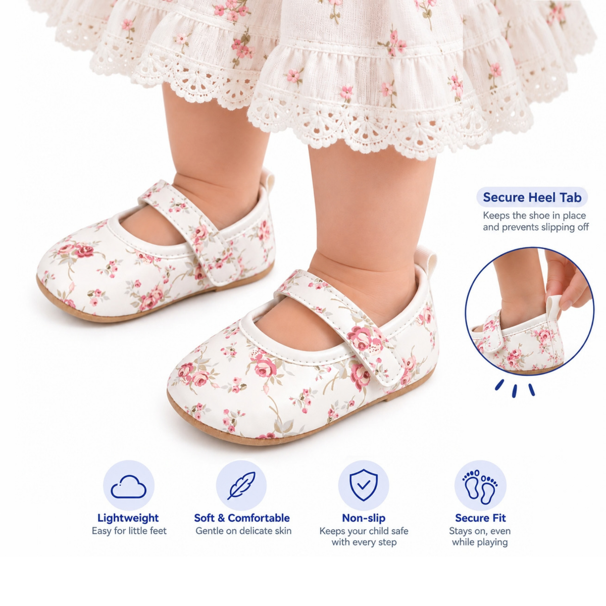 Robins Baby Floral Mary Jane Shoes