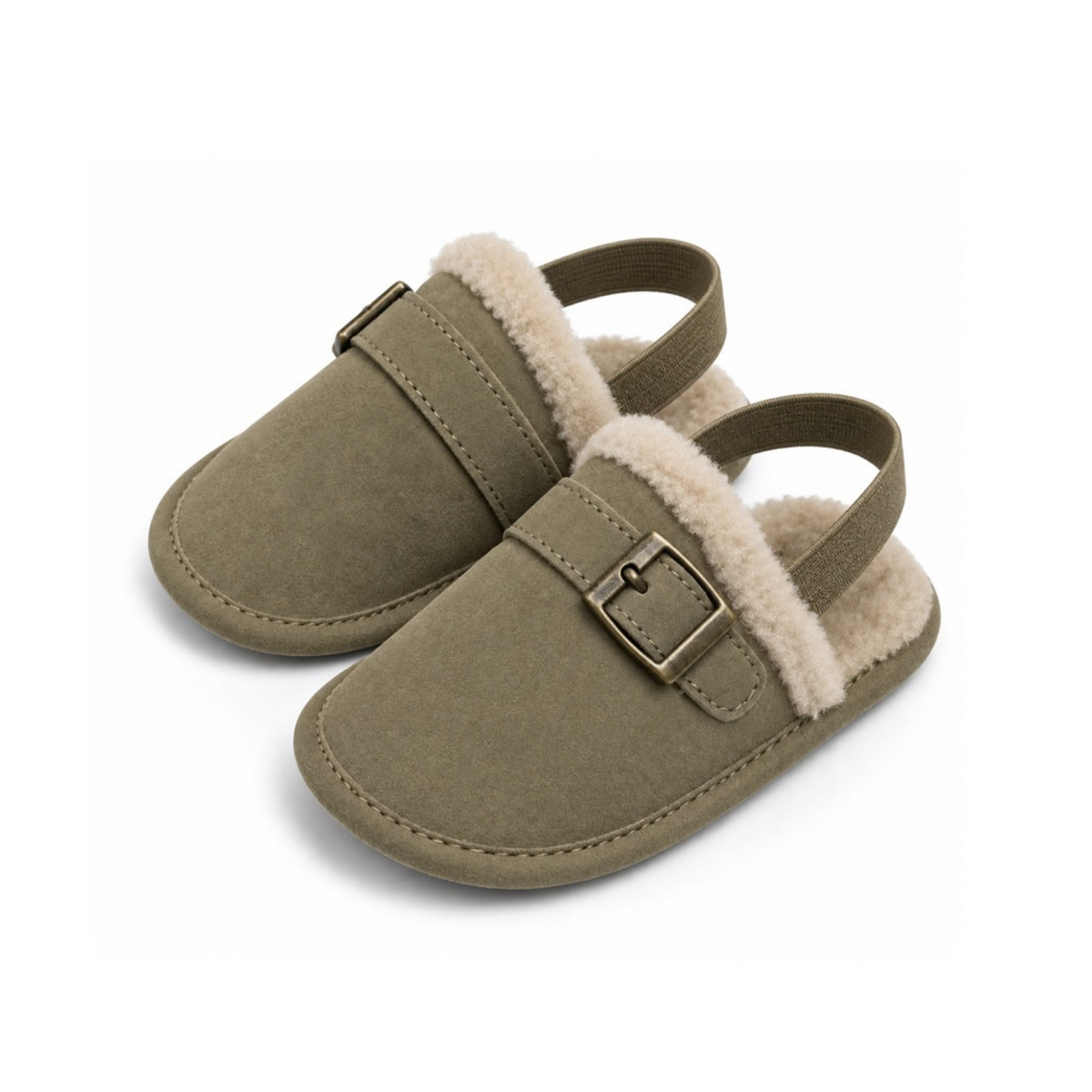 Robins Baby Sherpa-Lined Buckle Shoes