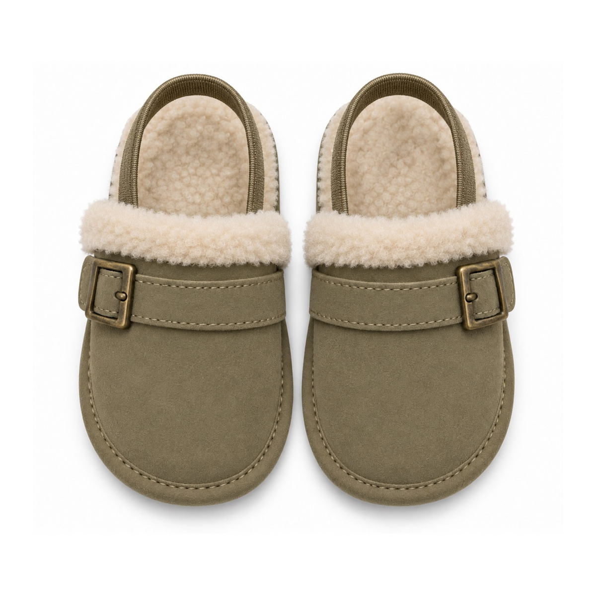 Robins Baby Sherpa-Lined Buckle Shoes