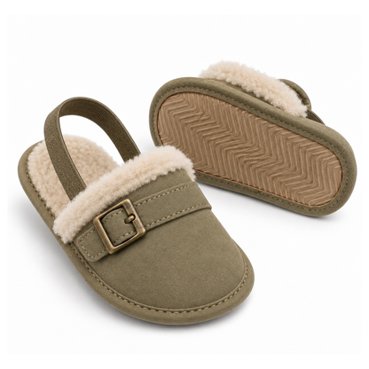 Robins Baby Sherpa-Lined Buckle Shoes