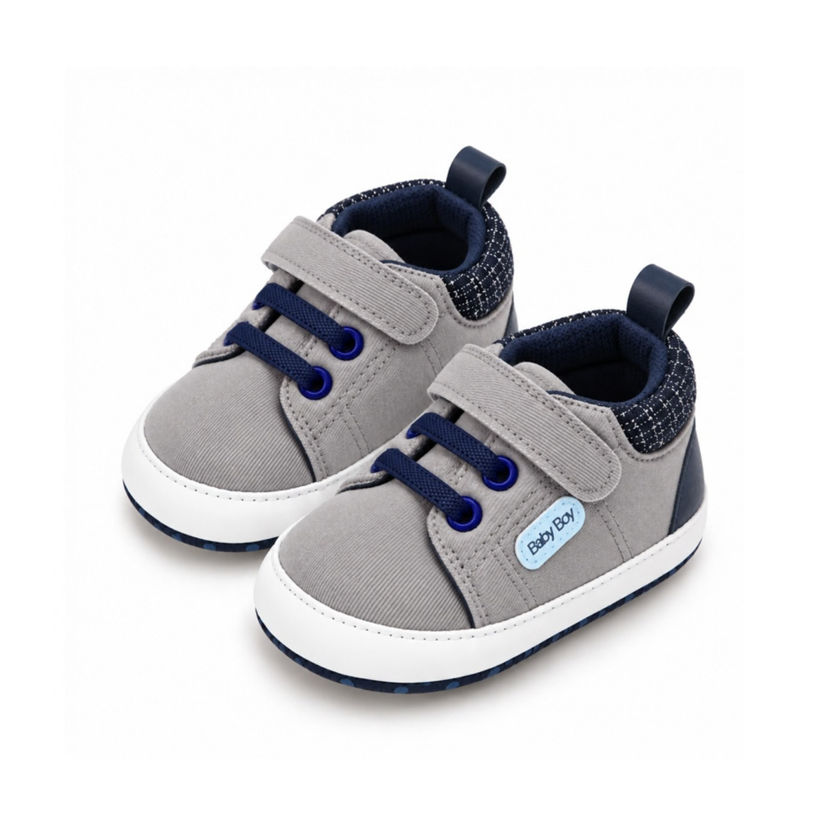 Baby Boy High-Top Sneakers – Lightweight & Non-Slip