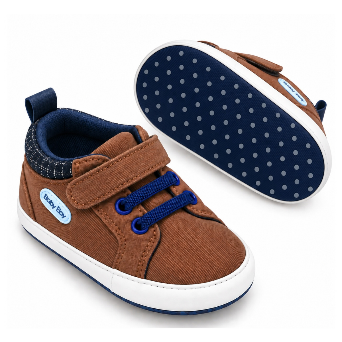 Baby Boy High-Top Sneakers – Lightweight & Non-Slip