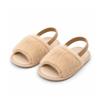 Robins Puff Baby Fur Sandals – Soft & Cozy Open-Toe Sandals