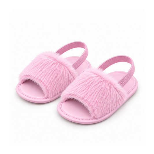 Robins Puff Baby Fur Sandals – Soft & Cozy Open-Toe Sandals