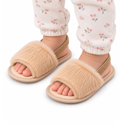 Robins Puff Baby Fur Sandals – Soft & Cozy Open-Toe Sandals